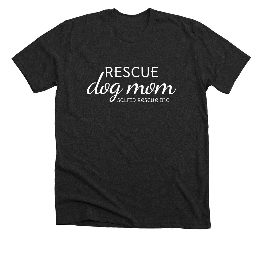 Dog Mom, a Dark Grey Heather Premium Unisex Tee