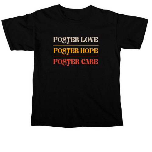 Foster Love T-Shirt, a Black Comfort Colors Unisex Tee