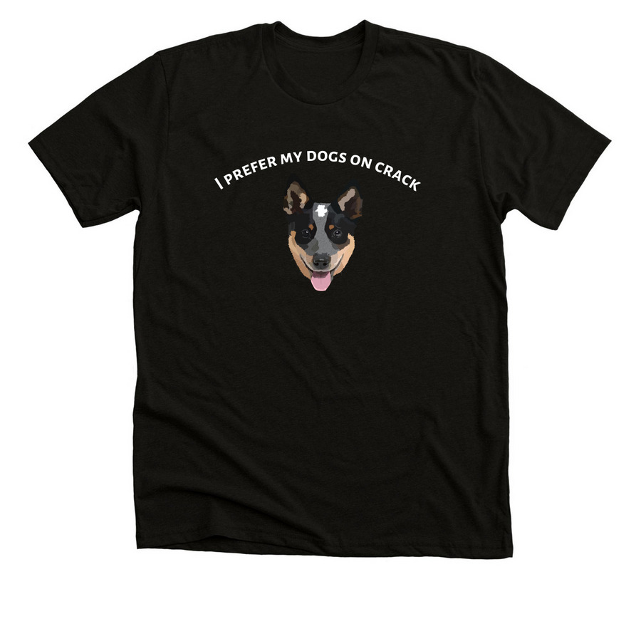 Heeler Love, a Black Heather Premium Unisex Tee