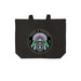 Sacred Bloom, a Deep Black Cotton Canvas Tote Bag