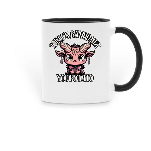 Baphomet&nbsp;, a Black Two-Tone Ceramic Mug