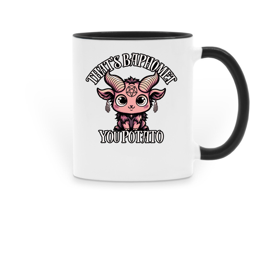 Baphomet&nbsp;, a Black Two-Tone Ceramic Mug