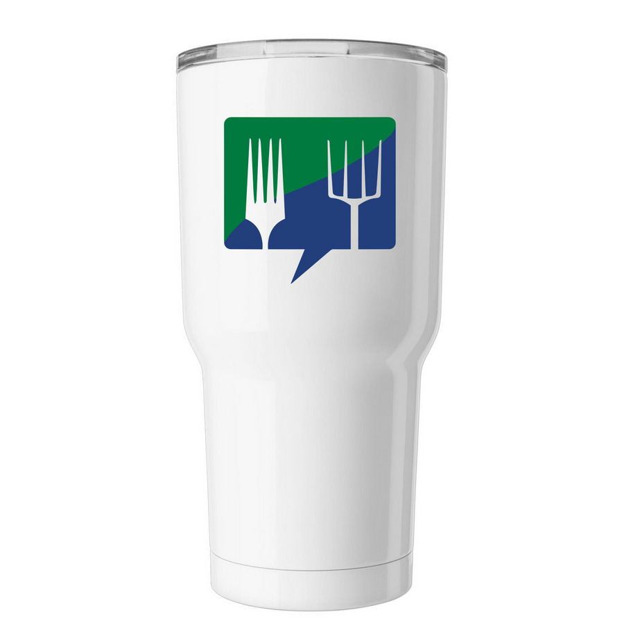 Food Tank Tumbler, a White Insulated Tumbler