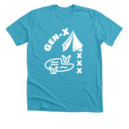Gen-X XXX Shirts&nbsp;, a Heather Aqua Premium Unisex Tee