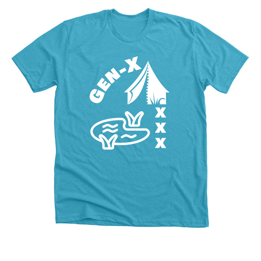 Gen-X XXX Shirts&nbsp;, a Heather Aqua Premium Unisex Tee