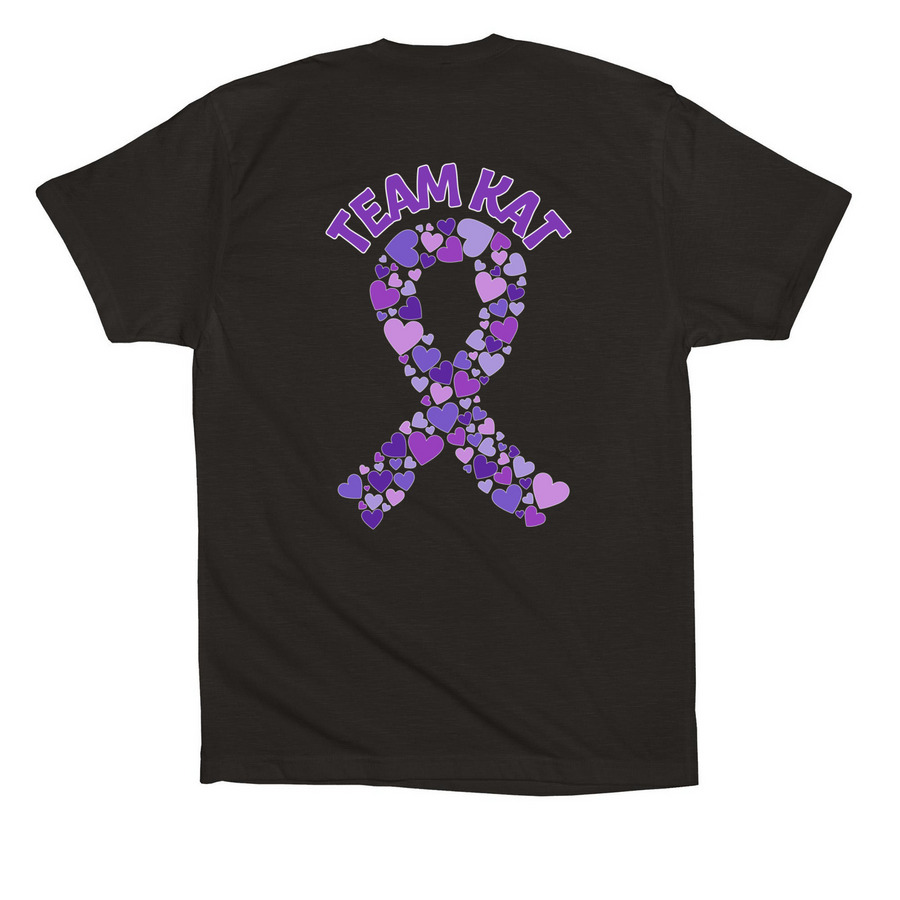 Team Kat, a Black Premium Cotton Tee (back-view)