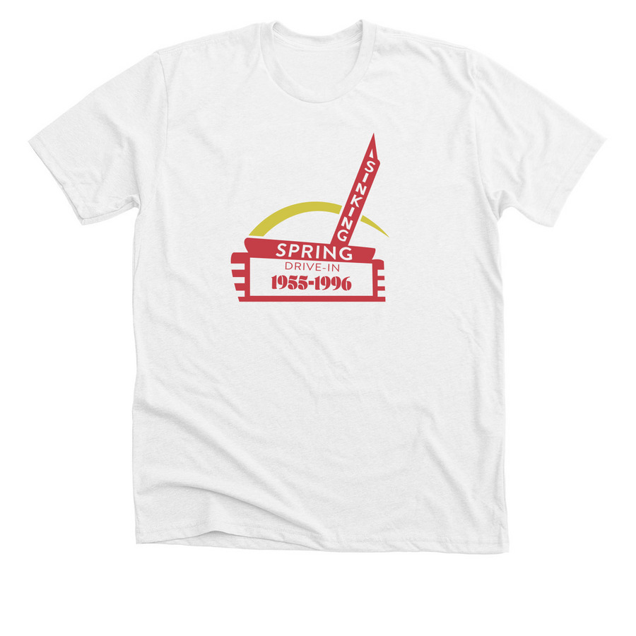Sinking Spring Drive-In, a Solid White Blend Premium Unisex Tee