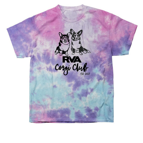 RVA Corgi Club&nbsp;, a Cotton Candy Classic Tie Dye Tee