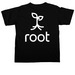 Root Front/Back, a Black Comfort Colors Unisex Tee (back-view)