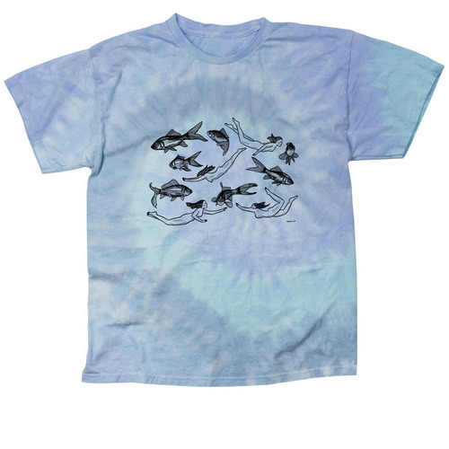 Creature Screecher Art - Fish Ladies, a Lagoon Classic Tie Dye Tee