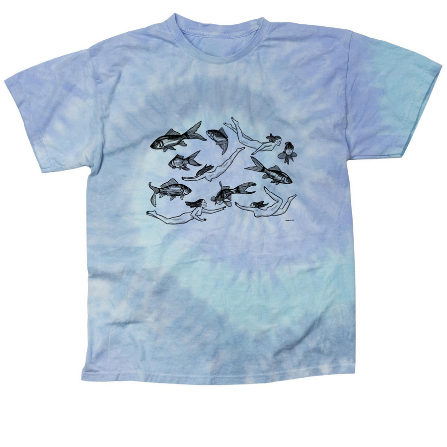 Creature Screecher Art - Fish Ladies, a Lagoon Classic Tie Dye Tee