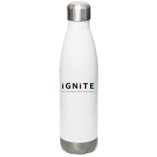 IGNITE Water Bottle, a White Stainless Steel Water Bottle