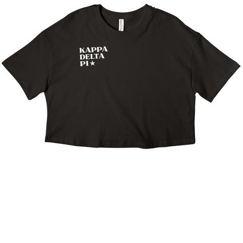 Kappa Delta Pi - Cropped Star, a Black Women?s Cropped Cotton Tee