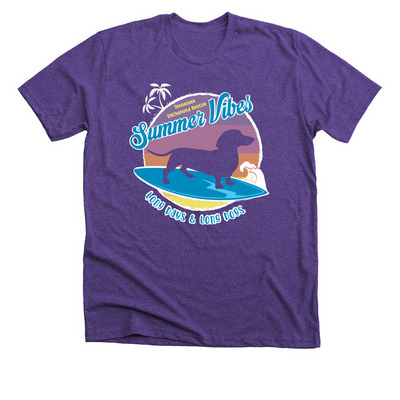 Summer Vibes, a Heather Team Purple Premium Unisex Tee