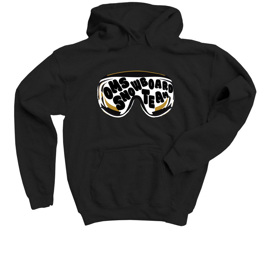 OMS Snowboard Team: Youth Merch, a Black Youth Pullover Hoodie
