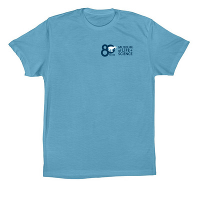 Celebrating 80 Years - Dino T-shirts, a Ocean Blue Premium Cotton Tee
