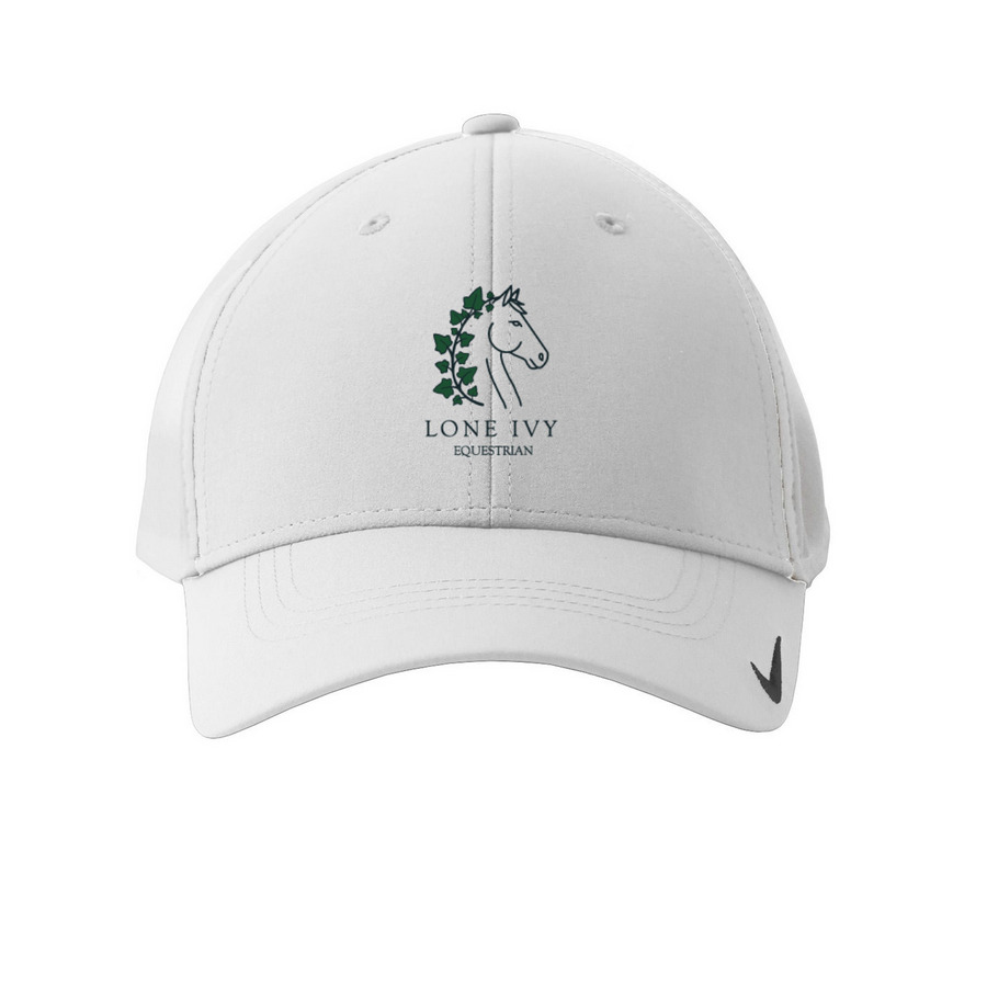 Lone Ivy Logo Hat, a White Printed Nike Dri-FIT Legacy Performance Cap