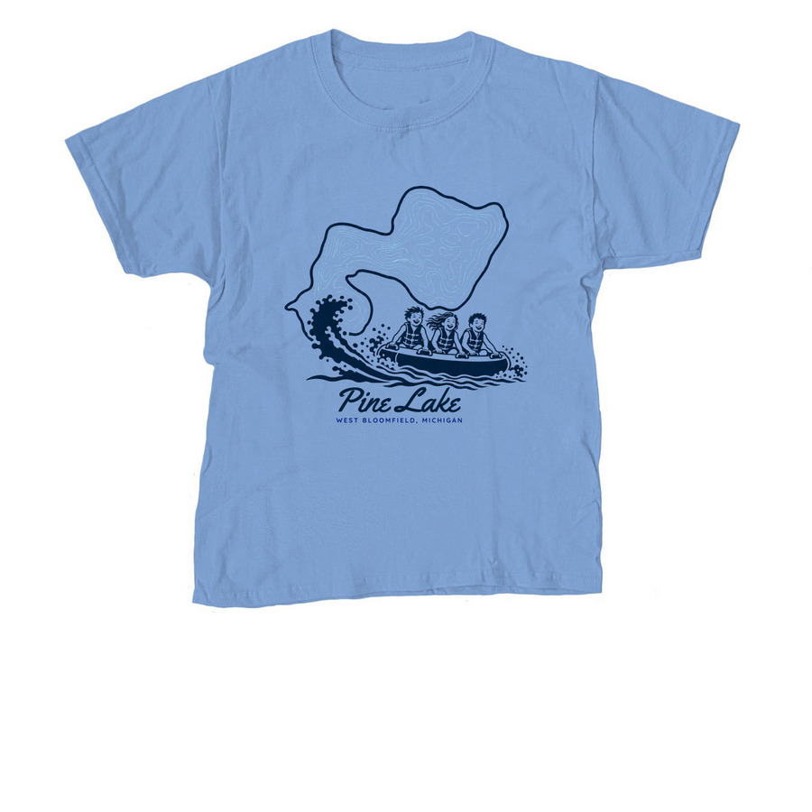 Pine Lake Tubing, a Carolina Blue Youth Unisex Tee
