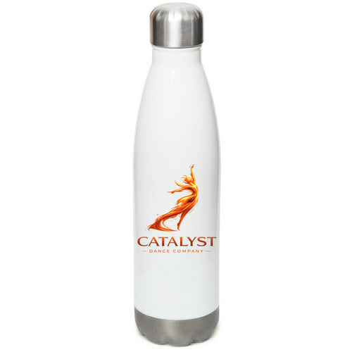 Catalyst Signature Water Bottle, a White Stainless Steel Water Bottle