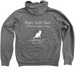 Sweater (& T-Shirt) Weather, a Deep Heather Zip Up Hoodie (back-view)