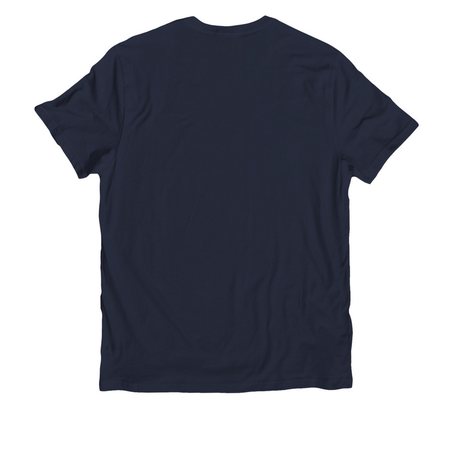SLO Curious Tee, a Night Sky Navy Allmade Organic Cotton Unisex Tee (back-view)