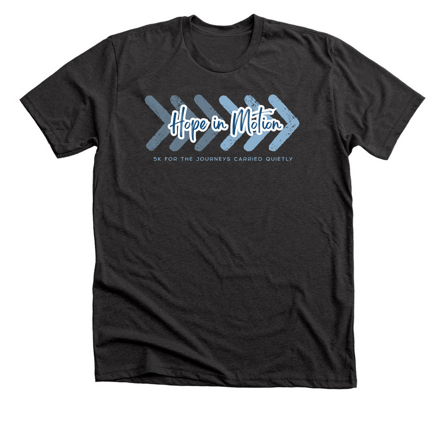 Hope in Motion 5K, a Dark Grey Heather Premium Unisex Tee