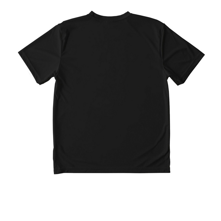 Youth Performance TShirt, a Black Youth Performance Tee (back-view)