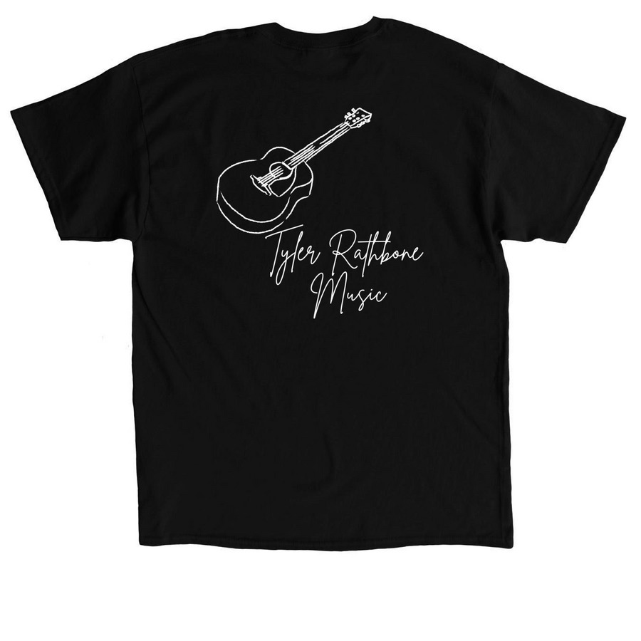 Tyler Rathbone Music Shirts and Hoodies, a Black Classic Unisex Tee (back-view)