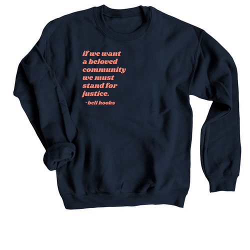 Stand for Justice, a Navy Crewneck Sweatshirt