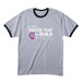 Foundation Podcast Inverted Logo Tee, a Athletic Heather/ Jet Black Cotton Ringer Tee