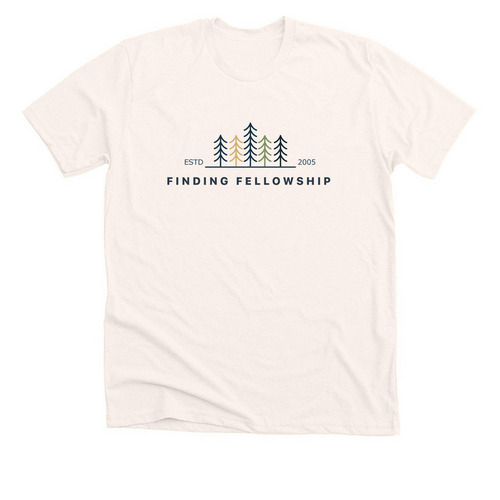Finding Fellowship Logo Tee, a Heather Natural Premium Unisex Tee