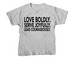 Love Boldly Bold, a Sport Grey Youth Unisex Tee