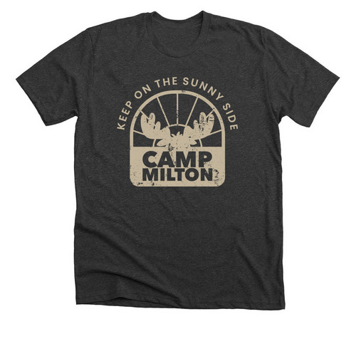 Camp Milton - Light on Dark, a Dark Grey Heather Premium Unisex Tee