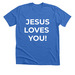 Jesus loves you&nbsp;, a Heather True Royal Premium Unisex Tee