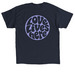 Groovy Love Lives Here, a Navy Classic Unisex Tee (back-view)
