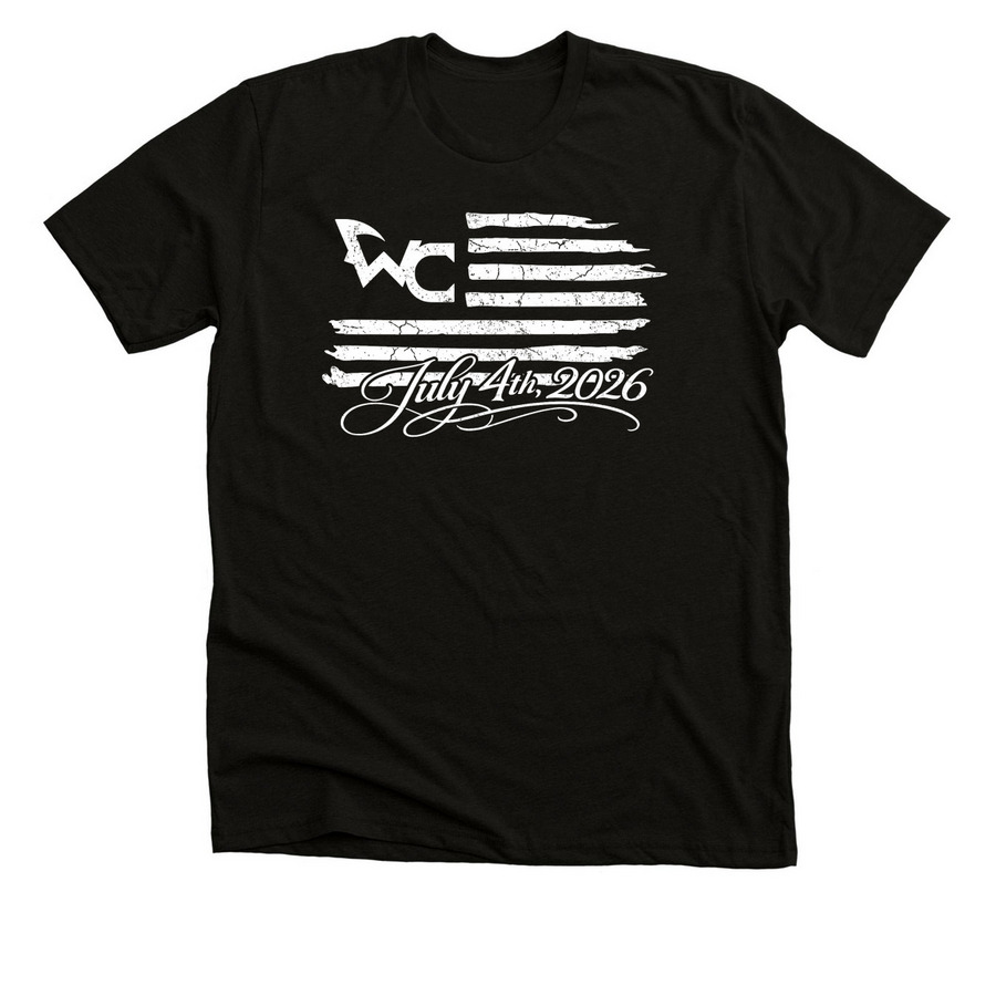 Wraith Chaser July 4th, a Black Heather Premium Unisex Tee