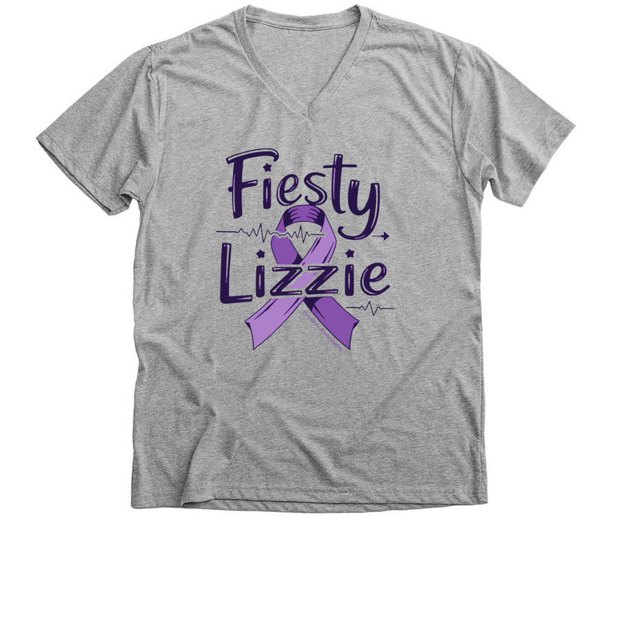 Fiesty Lizzie, a Athletic Heather Premium V-Neck Tee