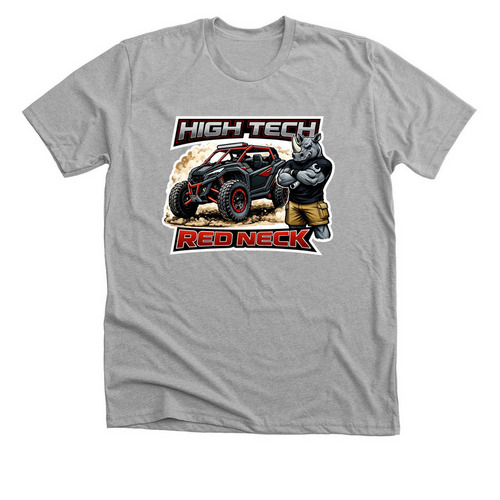 HighTech RedNeck Tee, a Athletic Heather Premium Unisex Tee