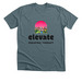 Standard Logo, a Heather Slate Premium Unisex Tee