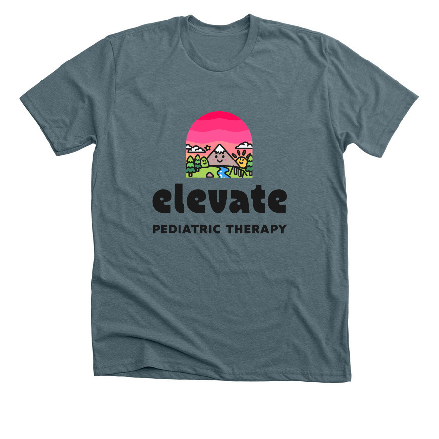 Standard Logo, a Heather Slate Premium Unisex Tee