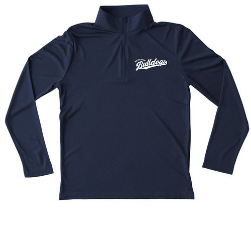 Bulldogs Active Zip, a True Navy Youth Performance Quarter Zip Pullover