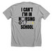 I Can't I'm In Nursing School - Black Text, a Athletic Heather Premium Unisex Tee (back-view)