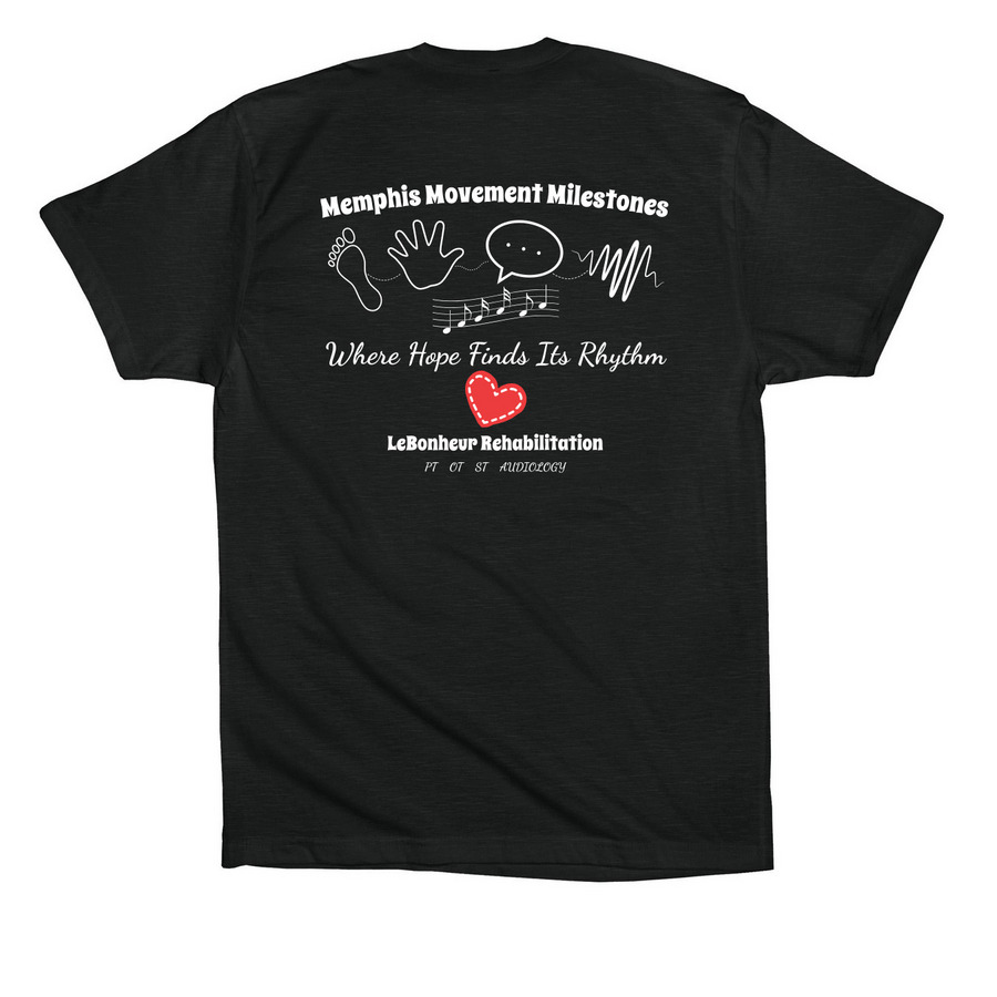 Memphis Movement Milestones, a Vintage Black Premium Cotton Tee (back-view)