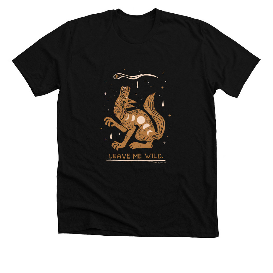 Leave Me Wild, a Solid Black Blend Premium Unisex Tee