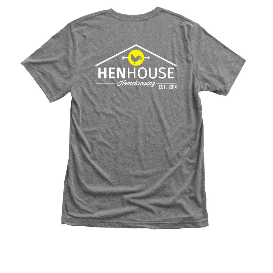 HenHouse Beer Ingredient Shirts&nbsp;, a Premium Heather Triblend Unisex Tee (back-view)