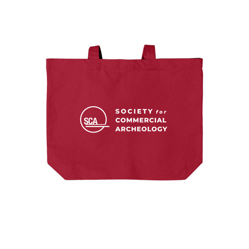 SCA Canvas Tote Bag, a Deep Red Cotton Canvas Tote Bag