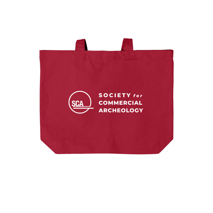 SCA Canvas Tote Bag, a Deep Red Cotton Canvas Tote Bag