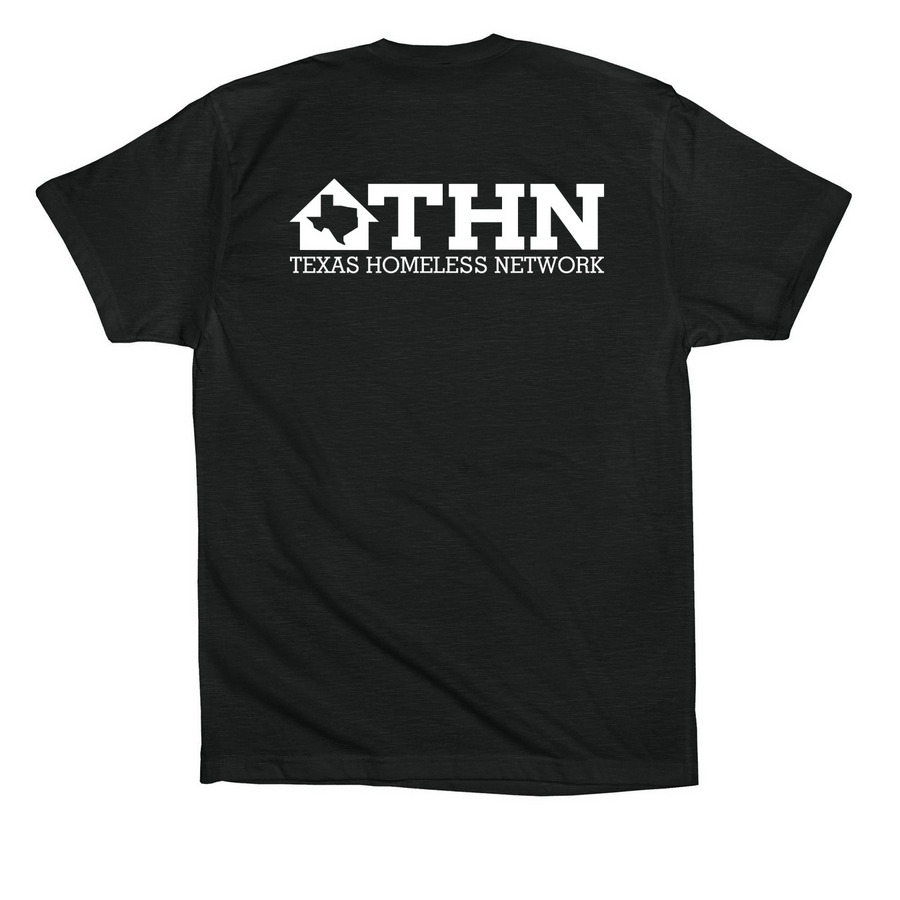 End Homelessness TCOEH 2026&nbsp;, a Vintage Black Premium Cotton Tee (back-view)