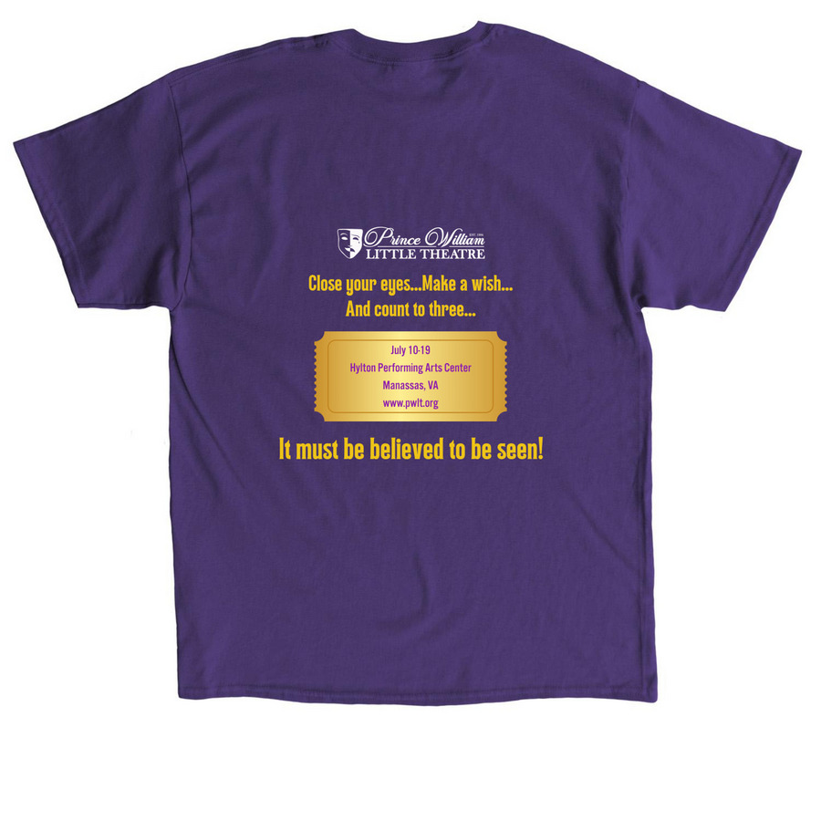 Charlie and the Chocolate Factory, a Purple Classic Unisex Tee (back-view)