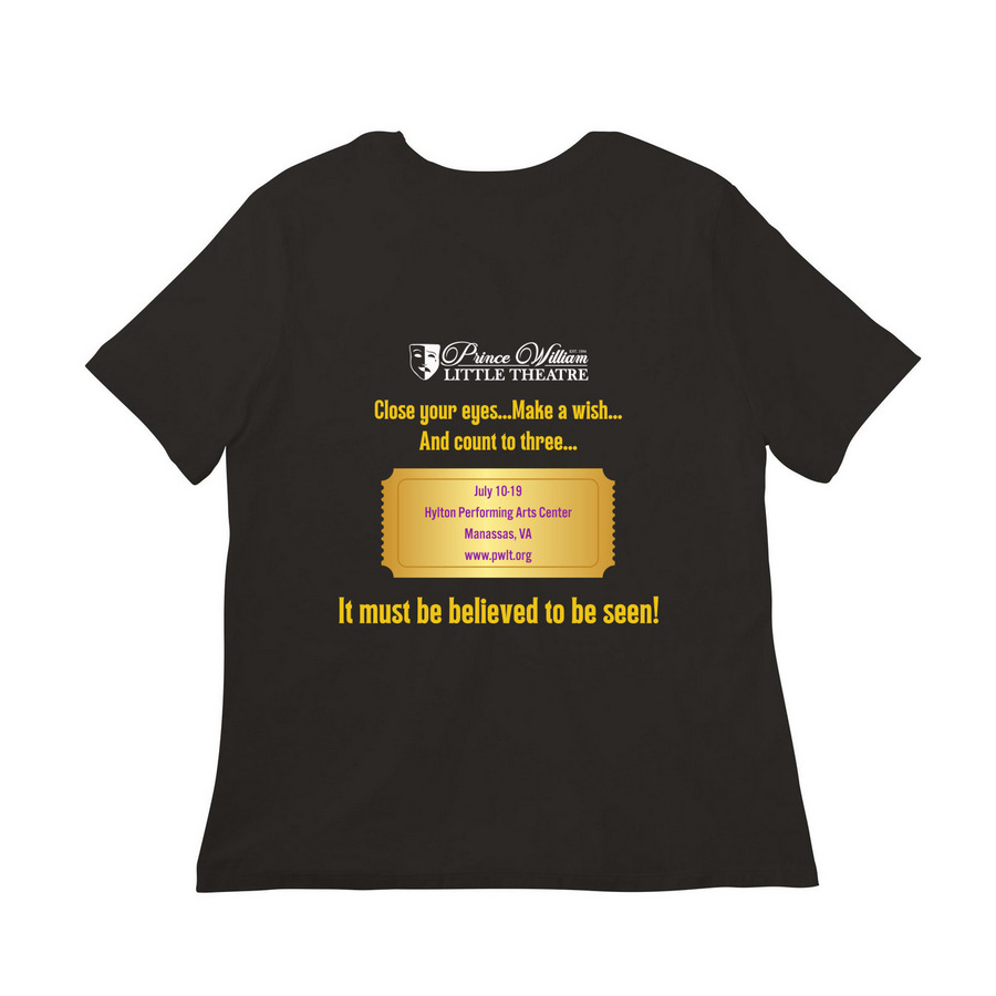 Charlie and the Chocolate Factory, a Black Women?s Relaxed Cotton Tee (back-view)